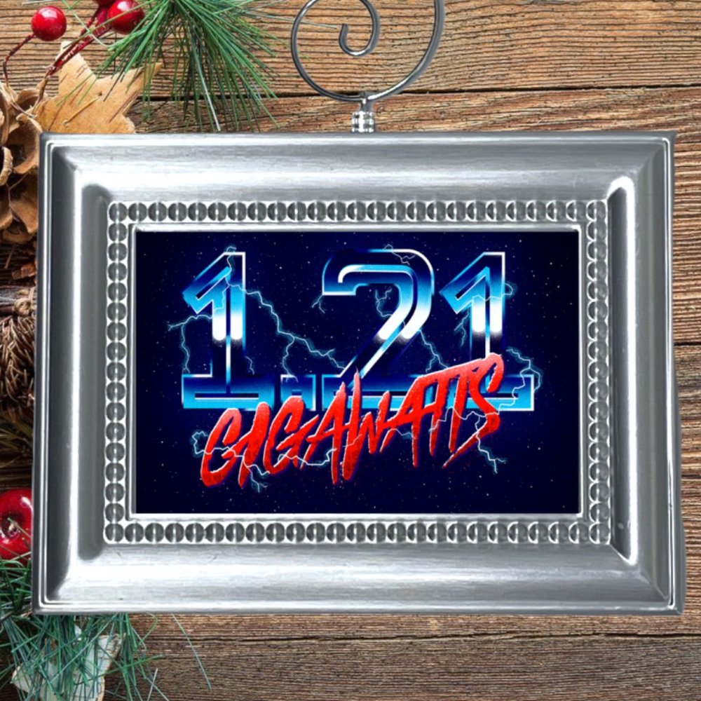 Back To The Future 1.21 Gigawatts Retro Movie‎ Memorabilia Christmas Ornament